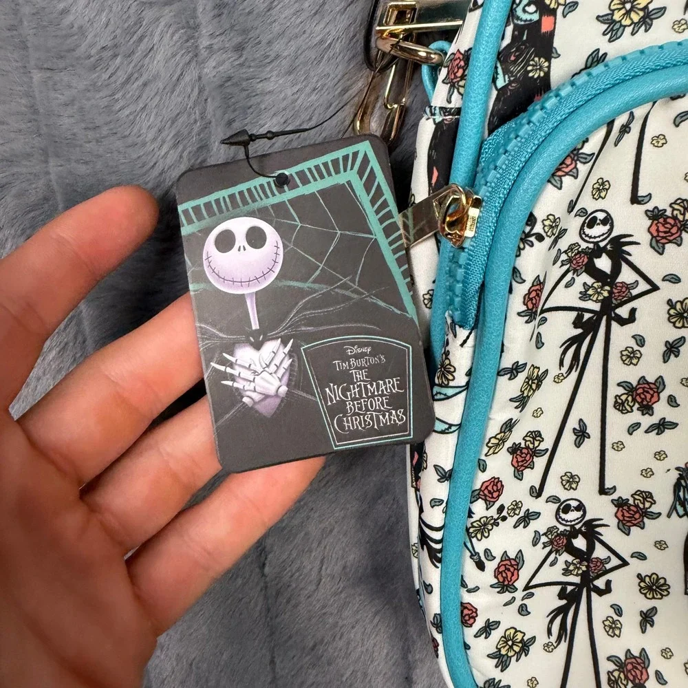 Nightmare Before Christmas Crossbody Bag White NBC Jack Sally Floral Print
